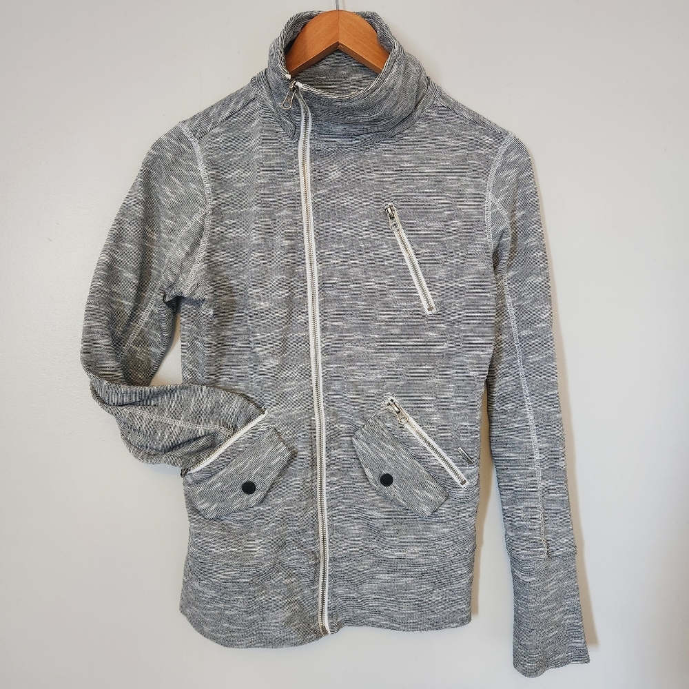 Element Gray Utility Jacket with High Collar and Soft Texture